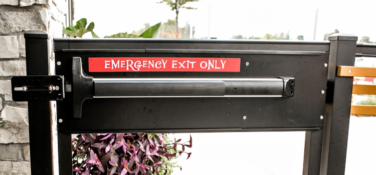 emergency push bar installation in Mentone
